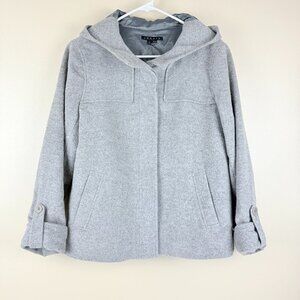 Theory Soft Wool & Angora Blend Hooded Jacket – Women’s Large